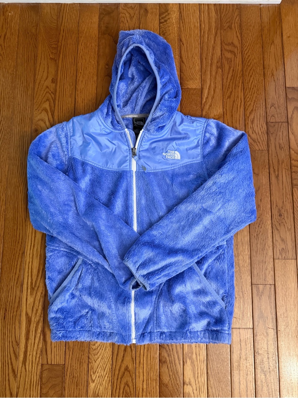 The North Face Youth periwinkle Fleece Hooded Performance Jacket